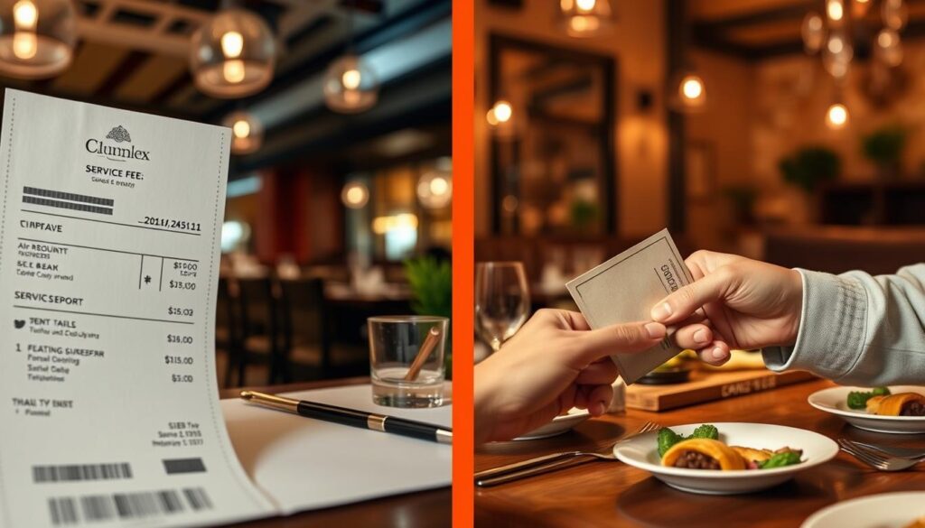 Difference Between a Restaurant Service Fee and a Tip