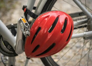 bicycle accessories red and silver motorcycle handle bar